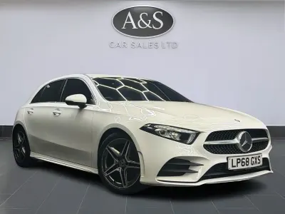 Used Mercedes A180 AMG line 116 HP (85 kW) 2018 White Hatchback