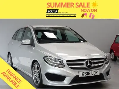Used Mercedes B180 AMG line 109 HP (80 kW) 2018 Silver Hatchback