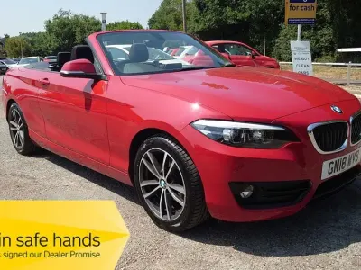 Used BMW 218 Sport Line 136 HP (100 kW) 2018 Red Cabriolet