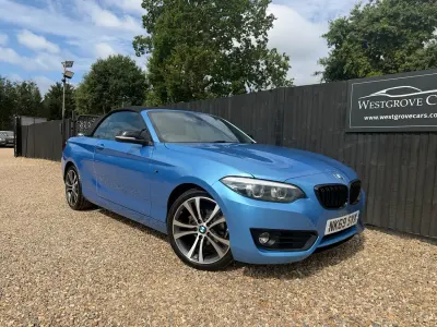 Used BMW 218 Basis 134 HP (98 kW) 2019 Blue Cabriolet