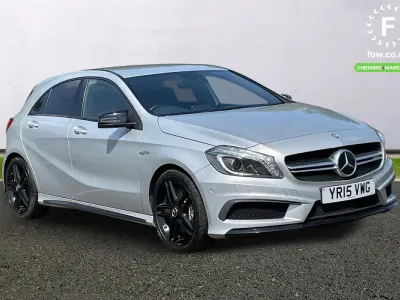 Used Mercedes A45 AMG AMG 381 HP (280 kW) 2015 Silver Hatchback