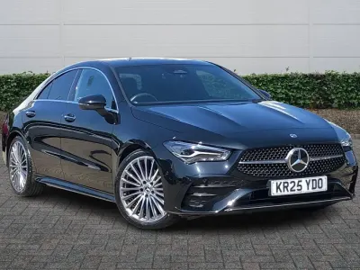 Used Mercedes CLA180 AMG Line Premium 136 HP (100 kW) 2025 Cosmos black metallic Coupe