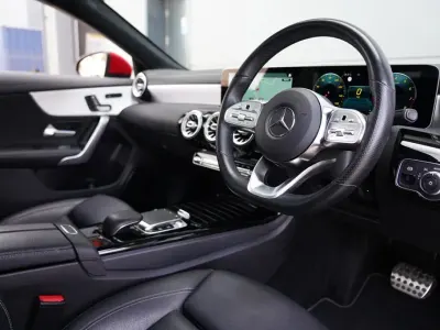 Used Mercedes CLA200 AMG Line Premium Plus 163 HP (119 kW) 2019 Red Coupe