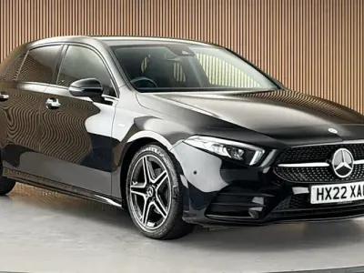 Used Mercedes A180 AMG Line Premium 136 HP (100 kW) 2022 Black Hatchback
