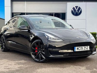 Black Used 2019 Tesla Model 3 Performance Sedan | £18,343 (Fair price)