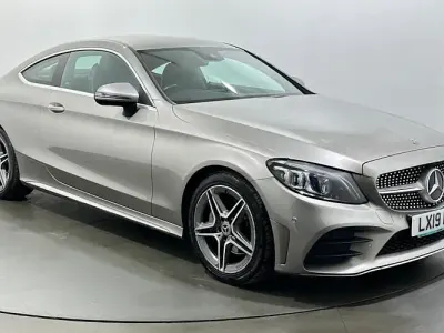 Used Mercedes C200 AMG line 184 HP (135 kW) 2019 Silver Coupe
