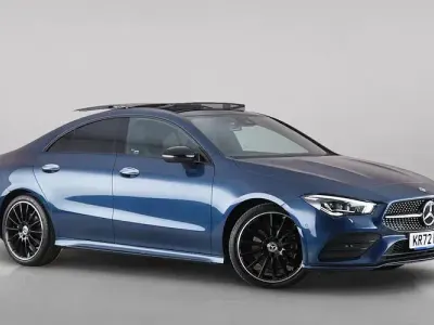 Used Mercedes CLA220 AMG Line Premium Plus 190 HP (139 kW) 2022 Blue Coupe