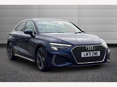 Used Audi A3 S-Line 147 HP (108 kW) 2021 Blue Sedan