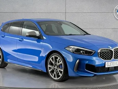 Used BMW M135 M Sport 306 HP (225 kW) 2020 Blue Hatchback