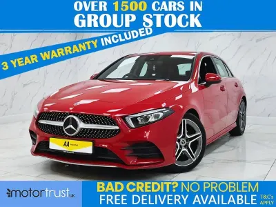Used Mercedes A180 AMG line 136 HP (100 kW) 2019 Red Hatchback