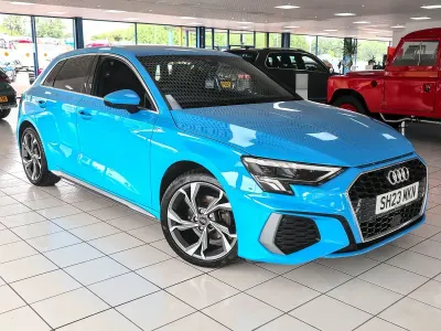 Used Audi A3 S-Line 110 HP (80 kW) 2023 Blue Sedan