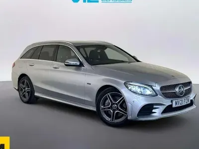 Used Mercedes C300e AMG line 306 HP (225 kW) 2021 Silver Estate