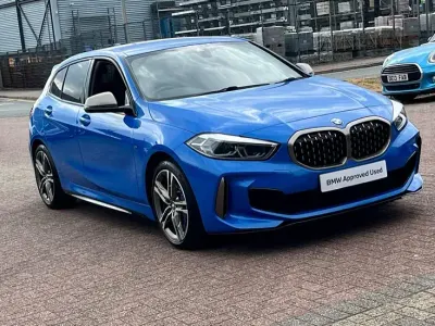 Used BMW M135 Comfort Edition 306 HP (225 kW) 2020 Blue Hatchback