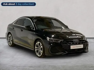 Begagnad Audi A3 S-Line 150 HK (110 kW) 2025 Svart Sedan