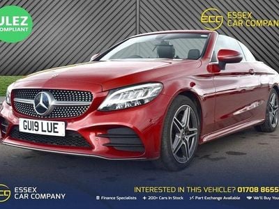 Used Mercedes C200 AMG line 198 HP (145 kW) 2019 Red Cabriolet