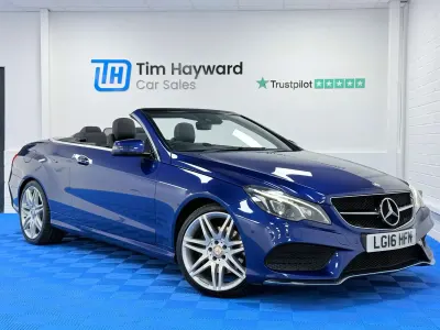 Used Mercedes E220 AMG line 2016 Blue Cabriolet