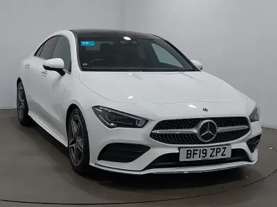 Used Mercedes CLA180 AMG Line Premium Plus 136 HP (100 kW) 2019 White Coupe