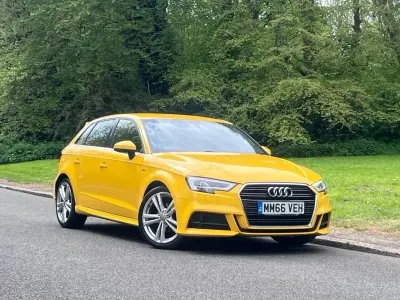 Used Audi A3 Sportback S-Line 150 HP (110 kW) 2016 Yellow Hatchback