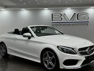 Used Mercedes C220 AMG line 170 HP (125 kW) 2017 White Cabriolet