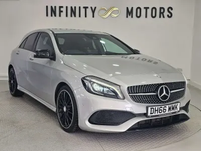 Used Mercedes A200 AMG Line Premium 136 HP (100 kW) 2017 Silver Hatchback