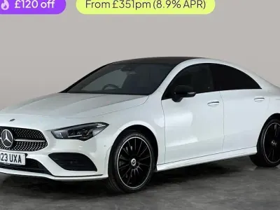 Used Mercedes CLA250e AMG line 218 HP (160 kW) 2023 White Coupe