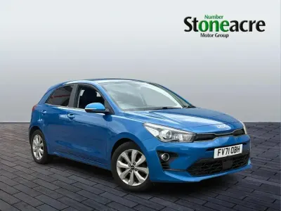 Used Kia Rio 118 HP (86 kW) 2022 Blue Hatchback