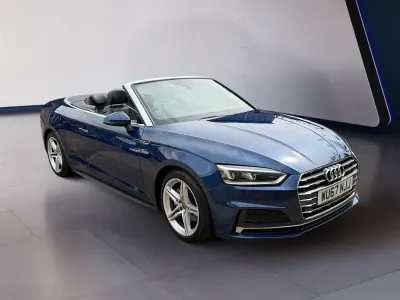 Used Audi A5 Cabriolet S-Line 190 HP (139 kW) 2017 Blue Cabriolet