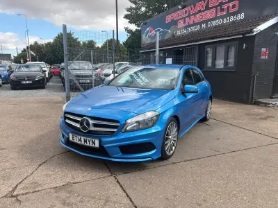 Used Mercedes A200 AMG 136 HP (100 kW) 2014 Blue Hatchback