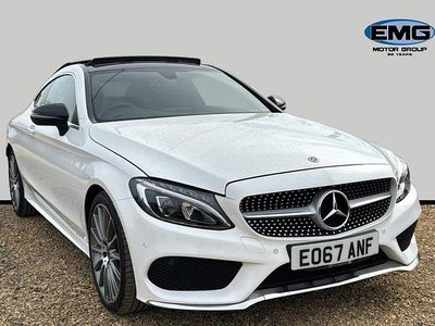 Begagnad Mercedes C200 AMG Line Premium 184 HK (135 kW) 2017 Vit Sportkupé