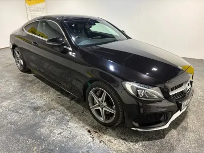 Used Mercedes C250 AMG line 204 HP (150 kW) 2017 Black Coupe