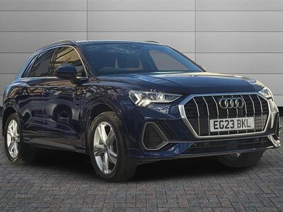 Used Audi Q3 S-Line 150 HP (110 kW) 2023 Navarra blue SUV