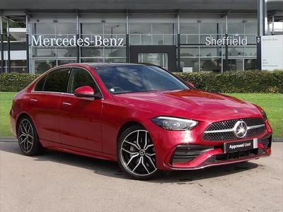 Red Used 2024 Mercedes C300e AMG Line Premium Plus Sedan | £35,914 (Fair price)