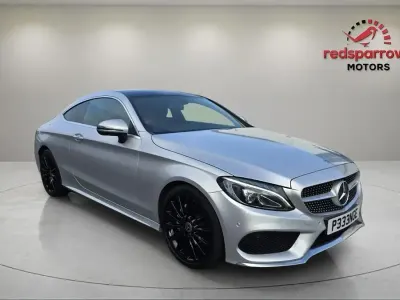 Used Mercedes C220 AMG Line Premium 170 HP (125 kW) 2018 Silver Coupe
