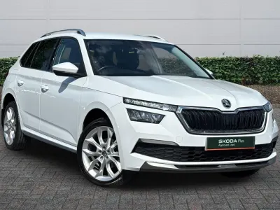 Used Skoda Kamiq SE L 115 HP (84 kW) 2021 Moon white metallic SUV