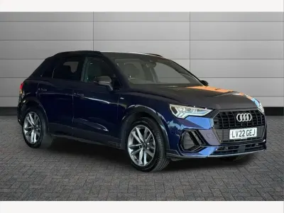 Used Audi Q3 Black Edition 148 HP (108 kW) 2022 Navarra blue SUV
