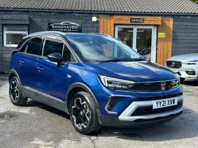 Used Vauxhall Crossland SRi 130 HP (95 kW) 2021 Blue SUV