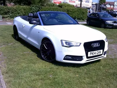 Used Audi A5 Cabriolet S-Line 177 HP (130 kW) 2014 White Cabriolet
