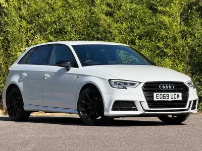 Used Audi A3 Sportback Black Edition 150 HP (110 kW) 2019 White Hatchback