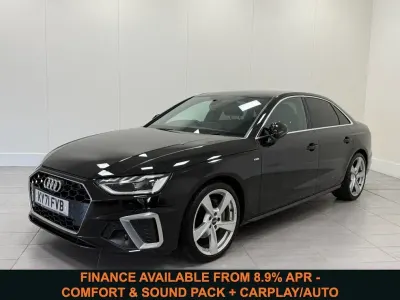 Used Audi A4 S-Line 204 HP (150 kW) 2021 Black Sedan