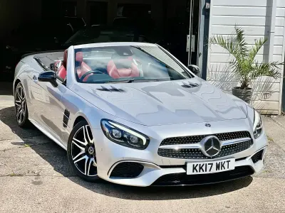 Used Mercedes SL400 AMG line 367 HP (269 kW) 2017 Silver Cabriolet