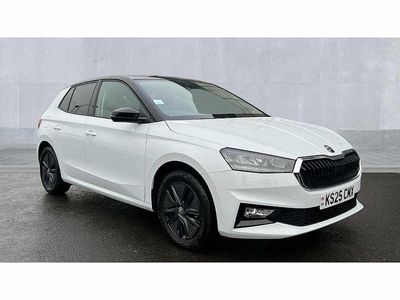 Used Skoda Fabia Design Edition 80 HP (58 kW) 2025 Moon white metallic black magic pearl effect Hatchback