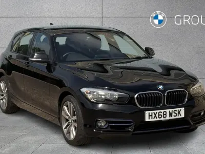 Used BMW 118 Sport Line 136 HP (100 kW) 2018 Black Hatchback