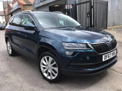 Used Skoda Karoq SE L 150 HP (110 kW) 2018 Blue SUV