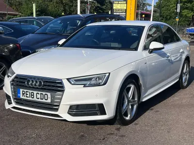 Used Audi A4 S-Line 150 HP (110 kW) 2018 White Sedan