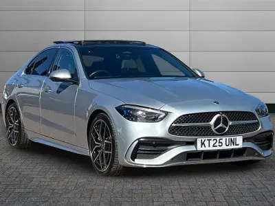 Begagnad Mercedes C200 AMG Line Premium Plus 204 HK (150 kW) 2025 Silver Sedan