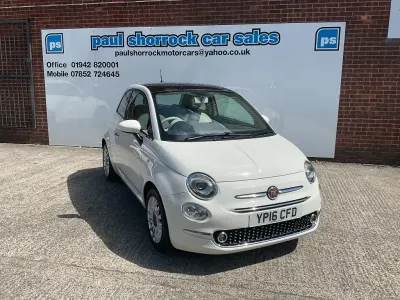 Used Fiat 500 Lounge 69 HP (50 kW) 2016 White Hatchback