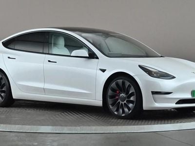 White Used 2022 Tesla Model 3 Performance Sedan | £24,498 (Fair price)