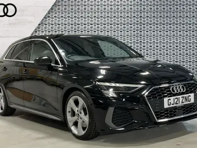 Used Audi A3 S-Line 150 HP (110 kW) 2021 Black Sedan