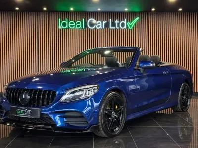 Used Mercedes C200 AMG line 2019 Blue Cabriolet