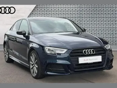 Used Audi A3 Black Edition 150 HP (110 kW) 2018 Blue Sedan